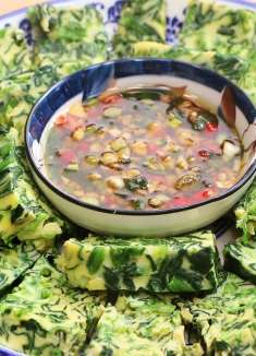 菠菜买回来以后，大家都像我这样吃，打入鸡蛋蒸一蒸，好看又好吃