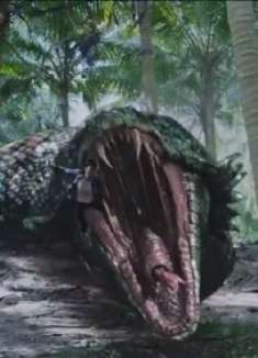 一部科幻电影，男子意料之外闯入神秘岛屿，岛上都是巨型生物