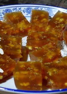 桂花加1个菠萝这样做桂花糕，Q弹酸爽又开胃，你见过这种吃法没？