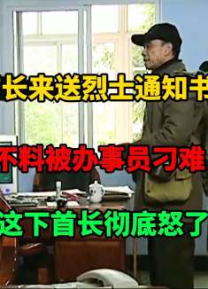 首长来送烈士通知书，不料被办事员刁难，这下首长彻底怒了
