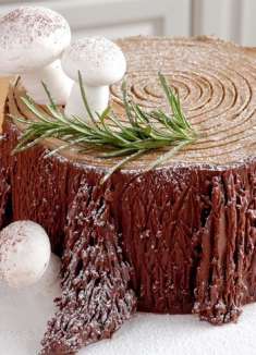 做了个能量满满的摩卡树桩蛋糕，结果一口没吃到