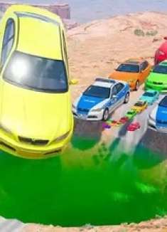 大汽车和小汽车对决巨型坑